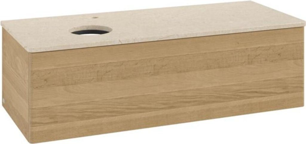 V&B Waschtischunterschrank ohne Frontstruktur, mit Beleuchtung Antao 120x36x50cm, HL, WBP botti., hon. Oa
