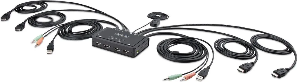 StarTech.com C2-DH46-UA2-CBL-KVM Commutateur KVM USB-C 4K 60Hz Noir