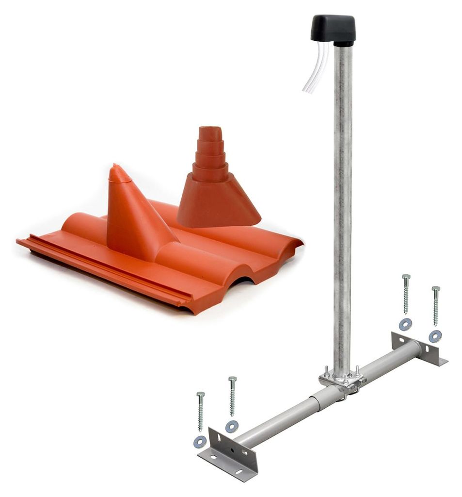 PremiumX BASIC TV SAT Dachsparrenhalter 100cm Mast für Produktbild 