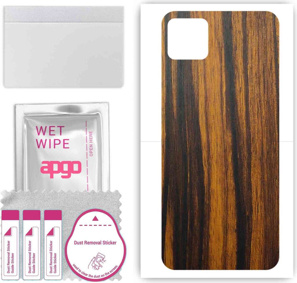 apgo Rückseite Schutzfolie, Skin, kompatibel mit Cubot X20, Hinten Displayschutzfolie aus Vinylfolie, kratzfest, einfache Montage - Tigerwood