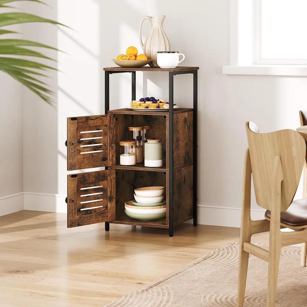 Armoire d'appoint à lamelles avec pieds réglables VASAGLE - Modèle LSC