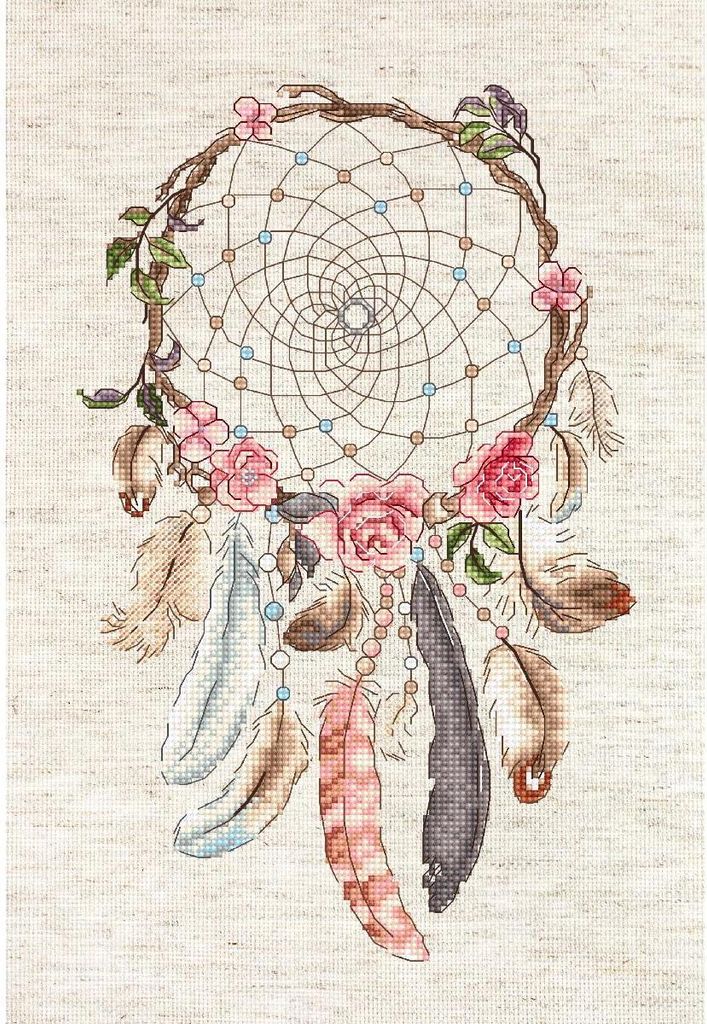 Letistitch Kreuzstich Set "Lebe deine Träume"; Zählmuster, Produktbild 