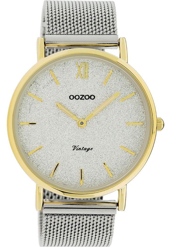 OOZOO Armbanduhr Vintage Uni – Silber/Gold C20117