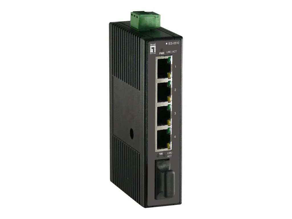 Switch LevelOne IES-0510 4x FE 1xSC pour réseau industriel robuste