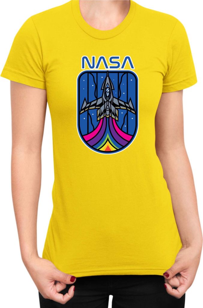 Damen T-Shirt Nasa Space Theme Nasa 008, Lady XL / Gelb