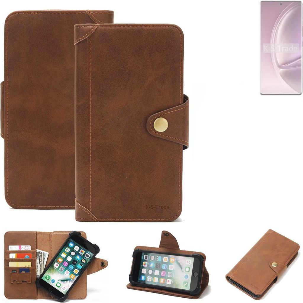 K-S-Trade Handyhülle kompatibel mit Infinix Zero 40 5G Schutz Hülle Walletcase Bookstyle Tasche Case Handytasche Wallet Flipcase Cover Polyuretha...