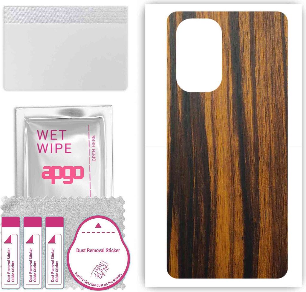 apgo Rückseite Schutzfolie, Skin, kompatibel mit Ulefone Note 13P, Hinten Displayschutzfolie aus Vinylfolie, kratzfest, einfache Montage - Tigerwood