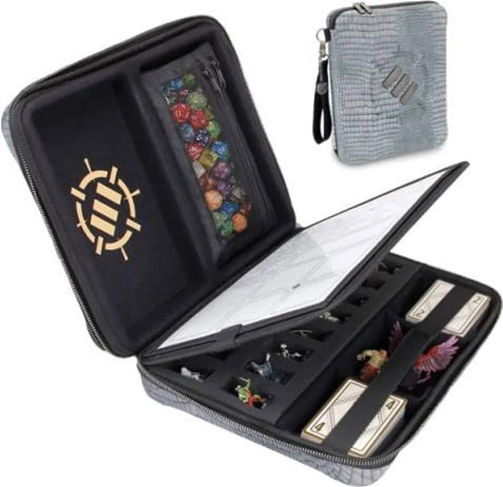 Coffret de rangement RPG Argenté ENHANCE avec Compartiments Modulables