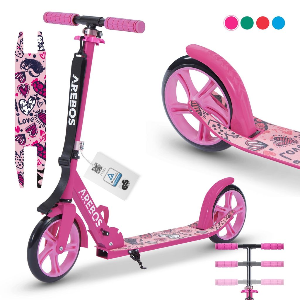 AREBOS Grafitti city scooter regolabile in altezza | ruote Immagine del prodotto 