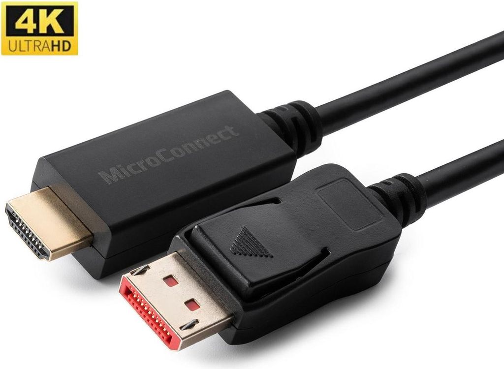 Microconnect MC-DP-HDMI-10004K, 10 m, DisplayPort, 3840 x 2160 Pixel, Schwarz, 250 g, 320 g