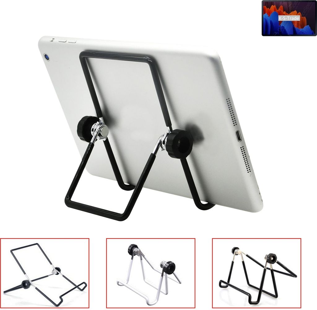 K-S-Trade Tablet-Ständer Tablet-Halterung Tablet-Aufsteller kompatibel mit Samsung Galaxy Tab S7 LTE faltbarer Tischständer Tablet Halterung