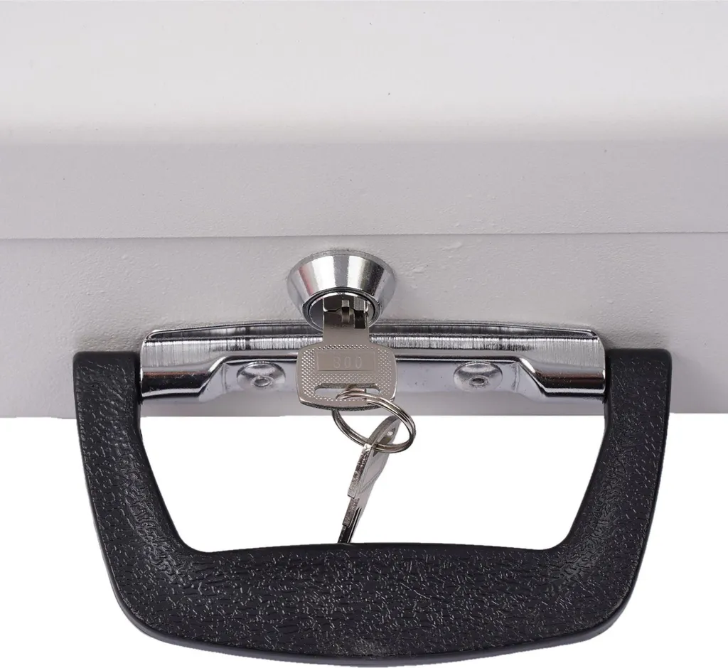 Coffre de rangement verrouillable en fer pour documents et espèces - 8