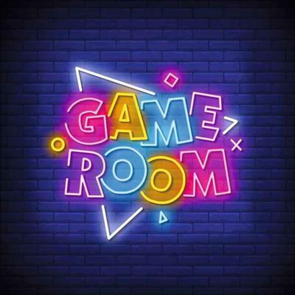 Glasbild Game Room II 50x50 cm