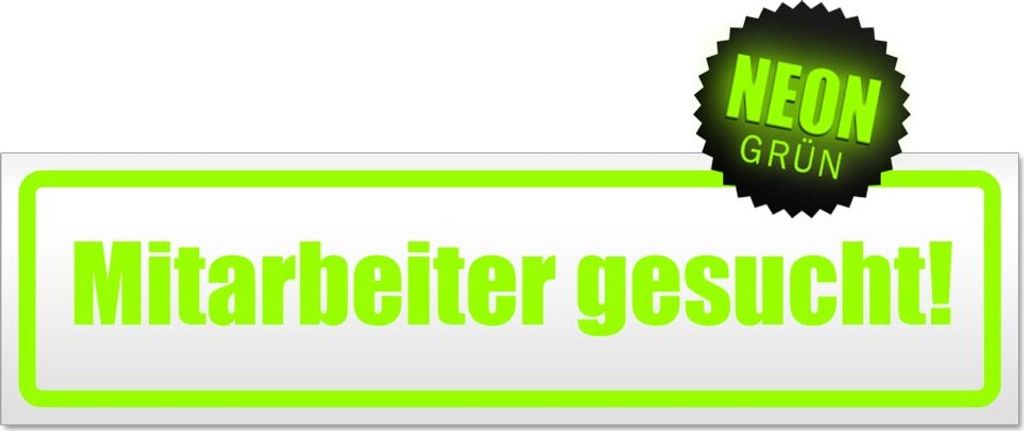 Mitarbeiter gesucht! Magnetschild Schild magnetisch