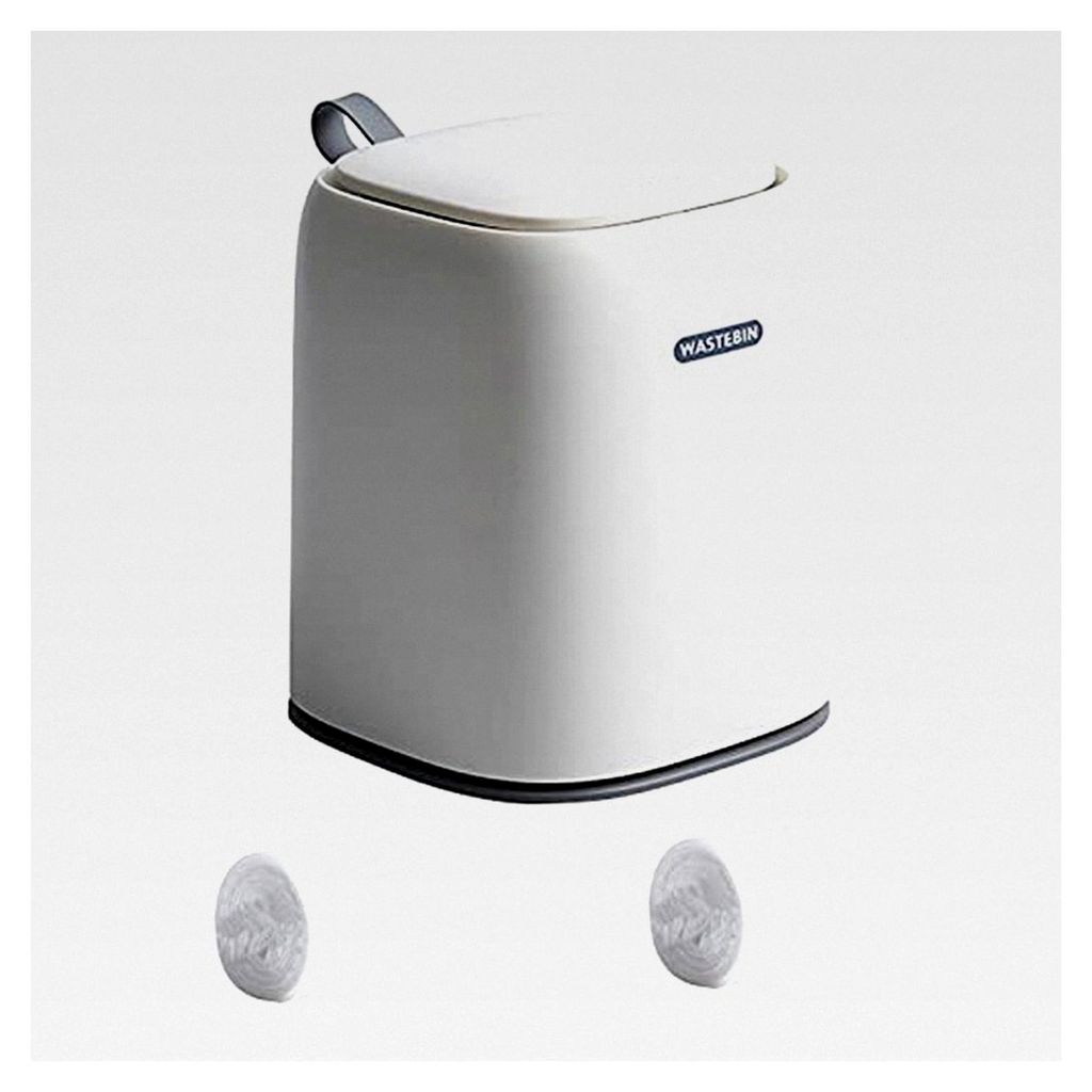 Mini Desktop-Mülleimer mit Pressdeckel, kleiner Mülleimer für Schreibtisch, Büro, Küche, bunter Kunststoff-Mülleimer mit 3 Rollen Müllbeutel...