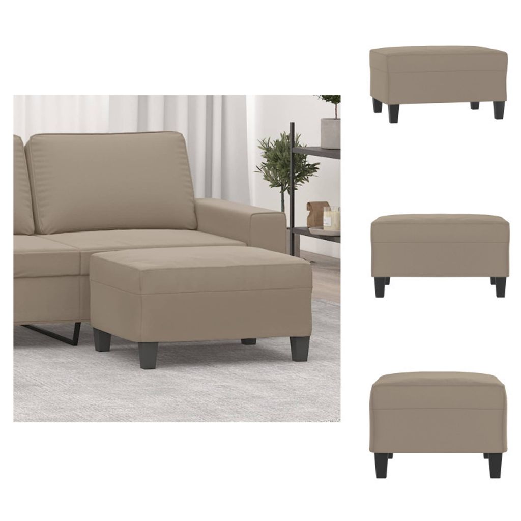 vidaXL Fußhocker Taupe 70x55x41 cm Mikrofasergewebe - Polsterhocker