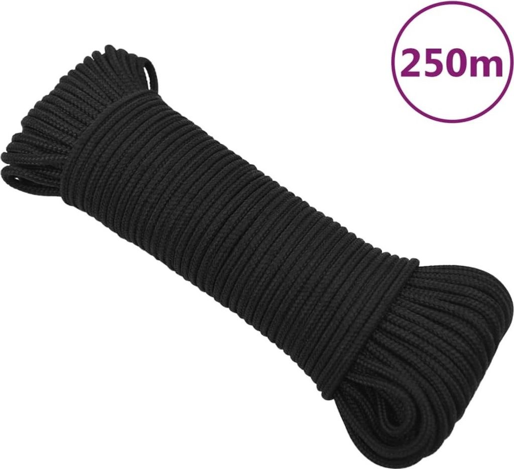 Bootsseil Schwarz 4 mm 250 m Polypropylen
