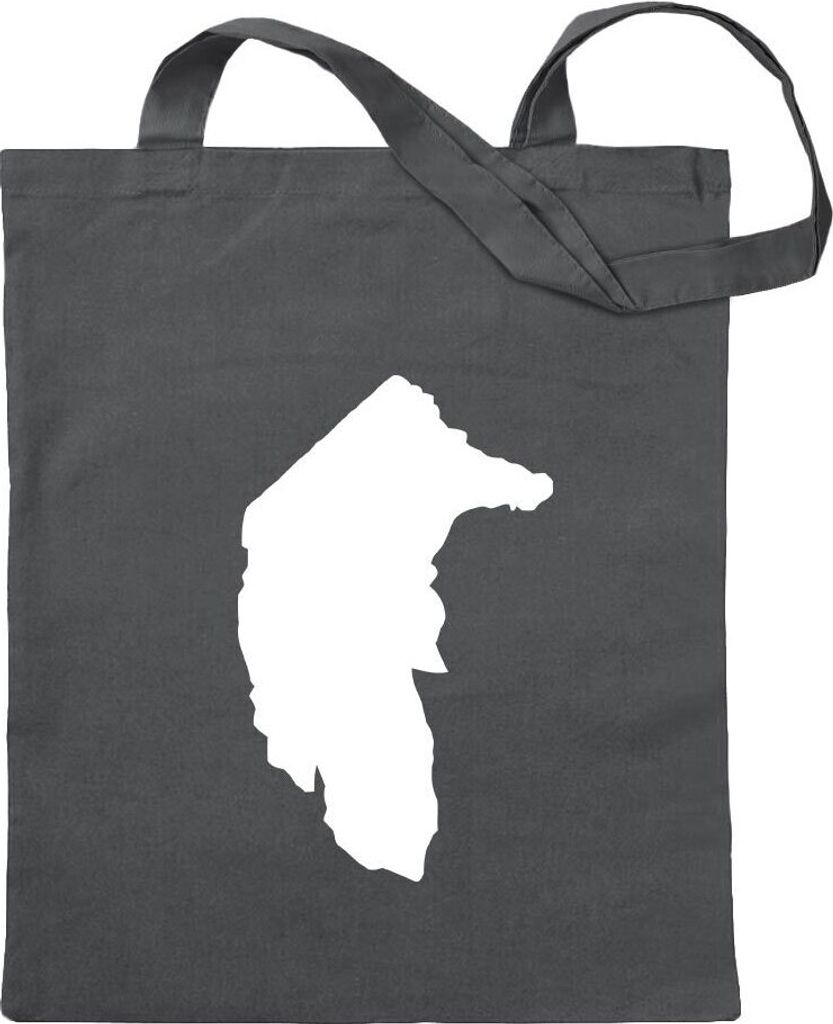 Kiwistar - Baumwolltasche - stahlgrau - Australian Territory - Australien - Tragetasche Stoffbeutel Umhängetasche langer Henkel