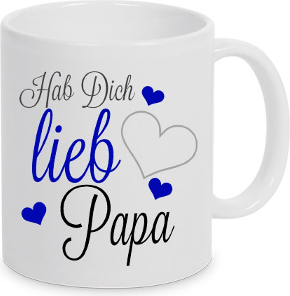 TassenKing - Hab Dich lieb Papa - Tasse - Kaffeetasse - Tasse mit Spruch
