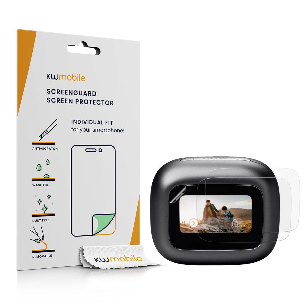 kwmobile 3x transparente Schutzfolie kompatibel mit JBL Live Flex 3 Screen Folie - klare TPU Folie für Kopfhörer Display