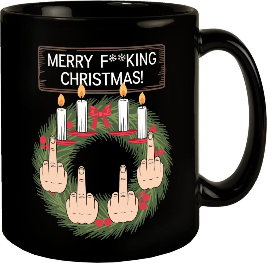 Adventskranz Merry F**king Christmas Tasse