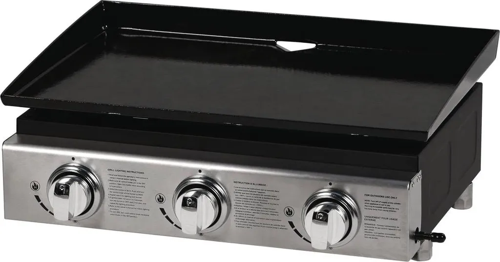 Grande plancha à gaz 3 feux Presto 3 idéale pour vos grillades d'été