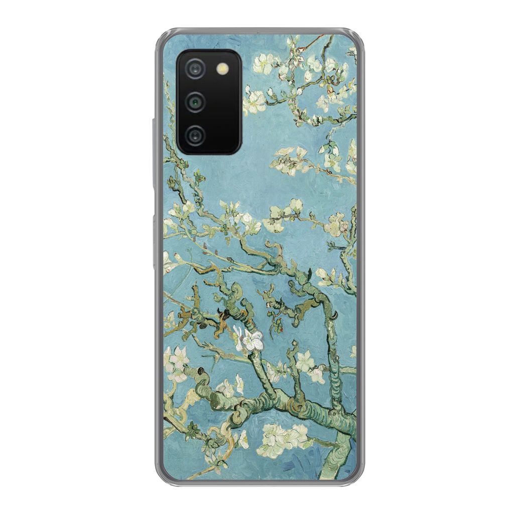 MuchoWow Handyhülle Schutzhülle Hülle für Samsung Galaxy A03s Mandelblüte - Van Gogh - Kunst Silikon Softcase Handy Hülle - Schutz