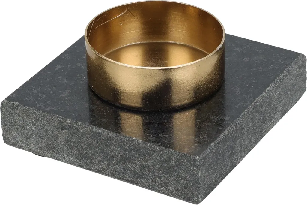 Porta Candela Tealight Granito Premium 7 cm - Vassoio Luxury Decor