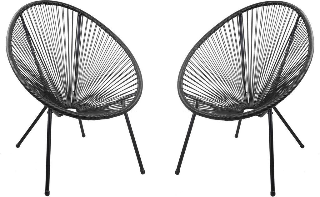 Garden Pleasure Gartenstühle Dalida schwarz, 2 St. Produktbild 