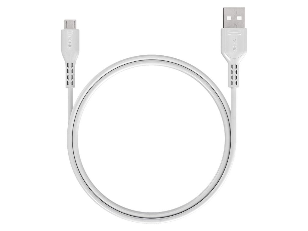 Tronic Lade- und Datenkabel USB Typ A auf Micro USB Weiß