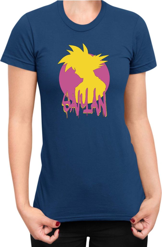 Damen T-Shirt Dragon Anime Manga Ball Z Super Saiyan, Lady XL / Dunkelblau