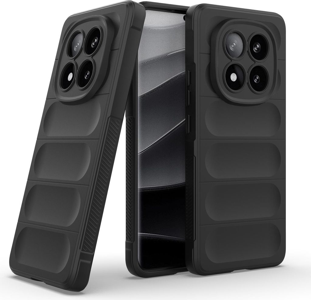 Handy Hülle für Xiaomi Redmi Note 14 Pro+ 5G Grip Case Cover Schutzhülle Softgrip Farbe: Schwarz