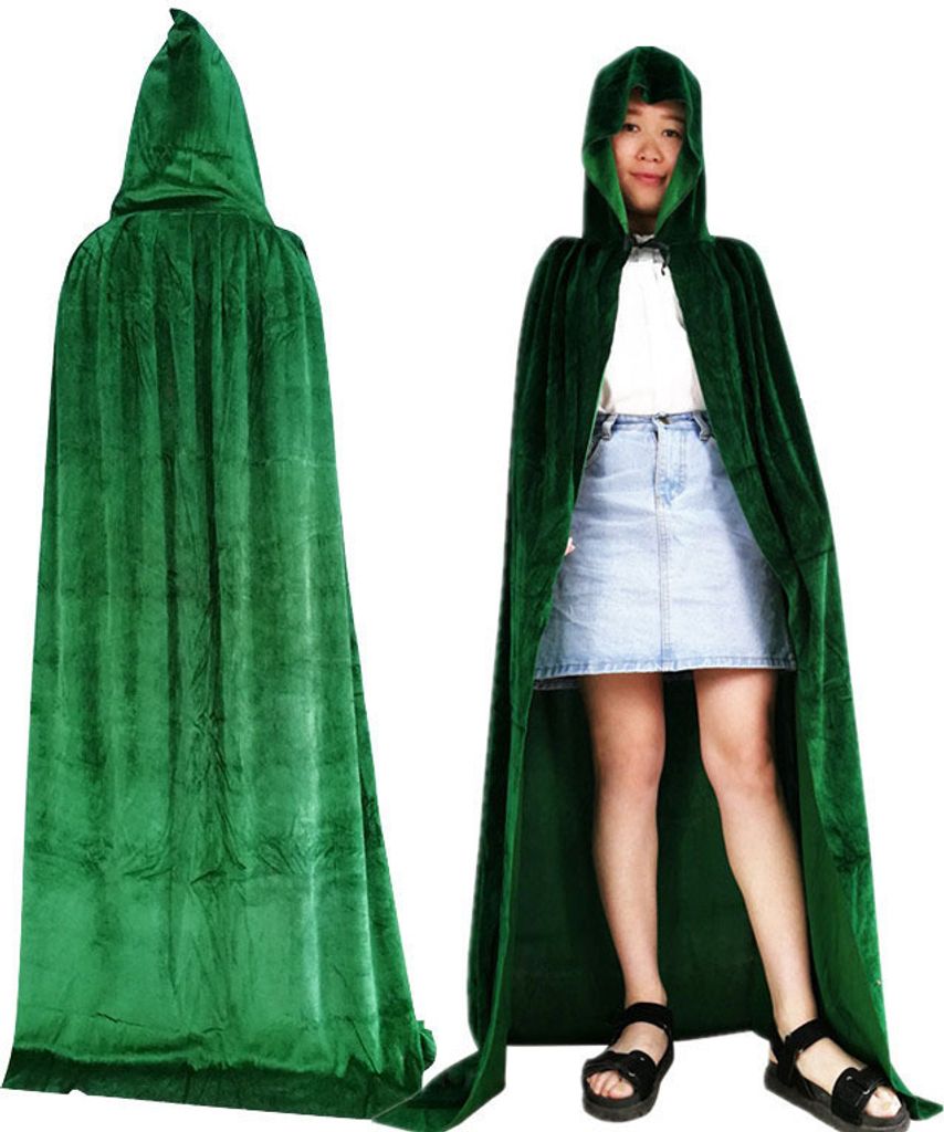Halloween Kinder Cosplay Halloween Kostüm Mentel Cape Party Mantel Halloween Outfits Kleinkind, Grün, 90cm
