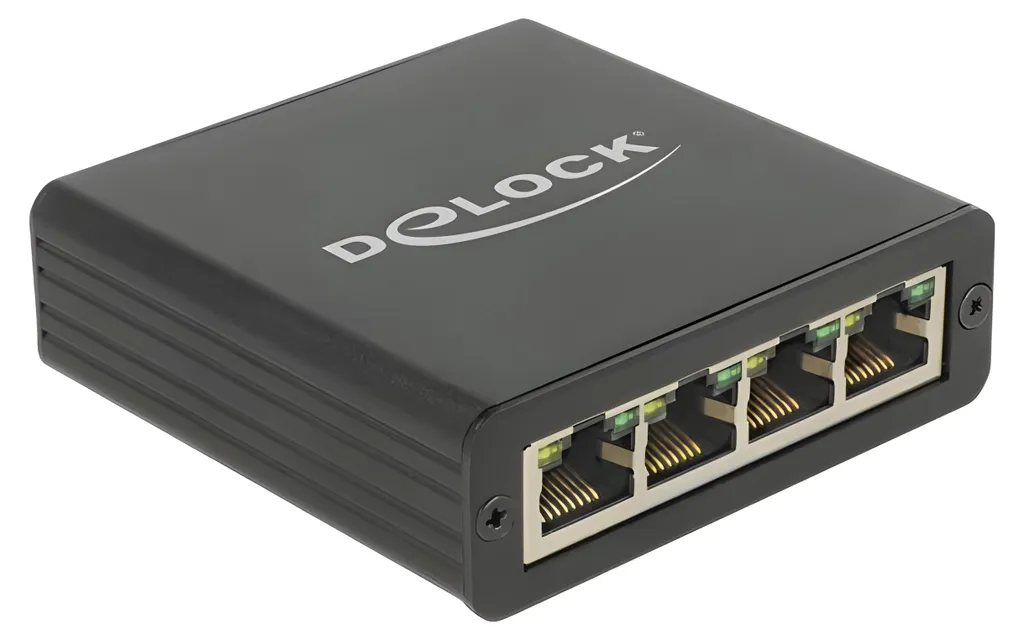 Adaptateur DeLOCK 62966 USB 3.0 avec 4 ports LAN Gigabit 1000 Mbps PRO