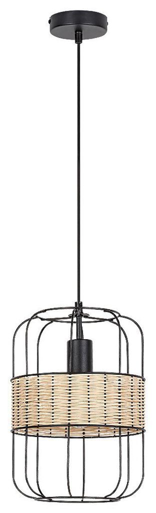 Rabalux 5283 Pendelleuchte 1 Spot Indiana, E27, schwarz, rund, Industriell, ø220mm