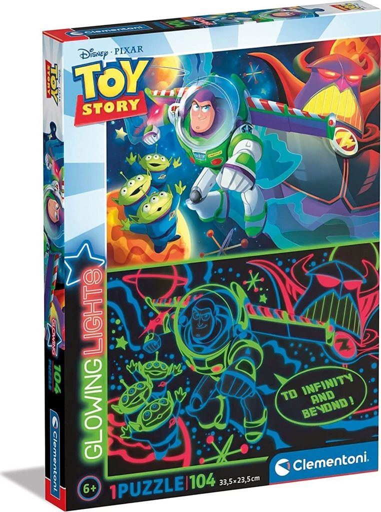 CLEMENTONI Svietiace puzzle Toy Story 104 | Kaufland.sk