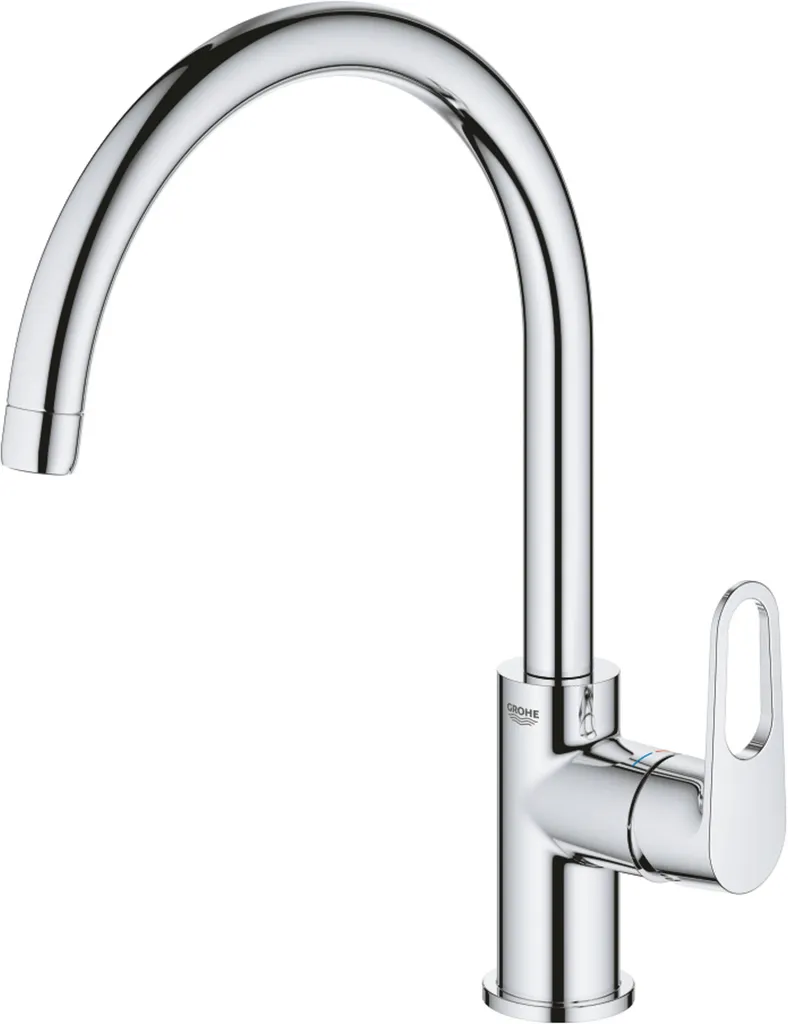 Mitigeur évier Grohe Start Flow cartouche céramique et chrome durable