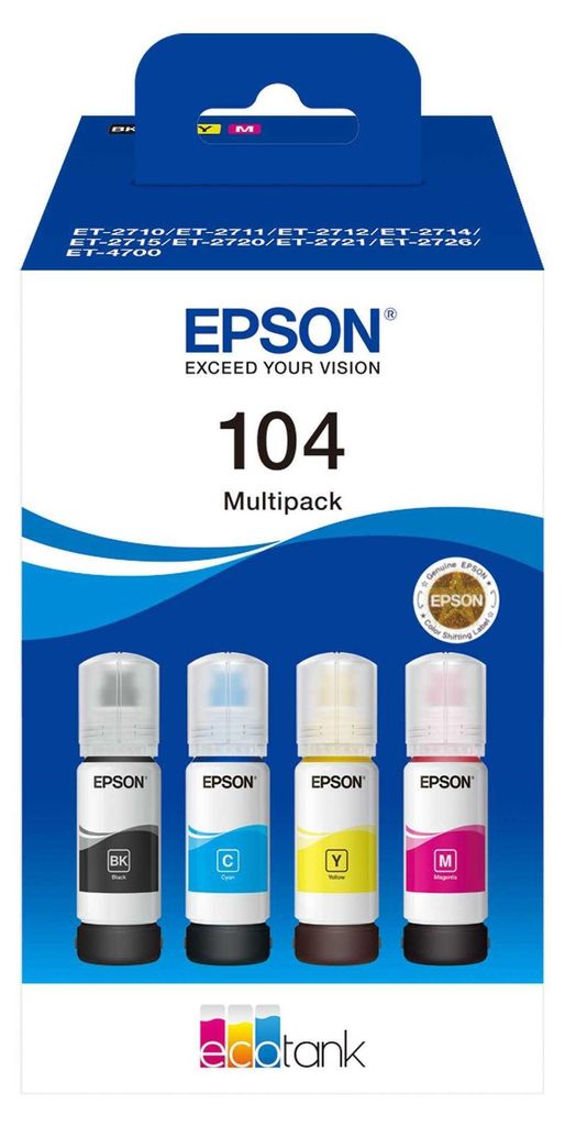 Epson 104 EcoTank 4-colour Multipack Image du produit 