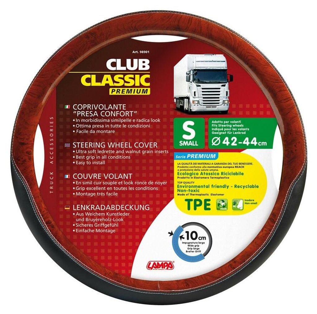 Lampa Lenkradbezug Club Classic, Ø 42/44 cm, Gr. S