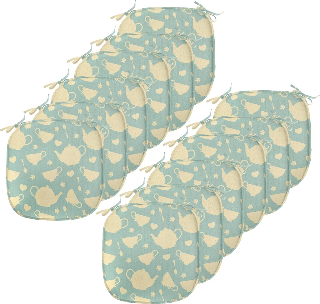 Coussins de Chaise Imperméables avec Attaches Lot de 12 Décor British