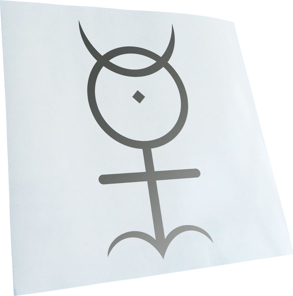 Kiwistar - Autoaufkleber - Monas Hieroglyphica - Silber - 60x27cm - Aufkleber für Auto, Laptop, Fahrrad, LKW, Motorrad mehrfarbig JDM Decal Racing