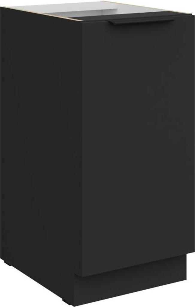 Unterschrank LUNARA mit einer Tür – Breite 40 cm, schwarz Produktbild 