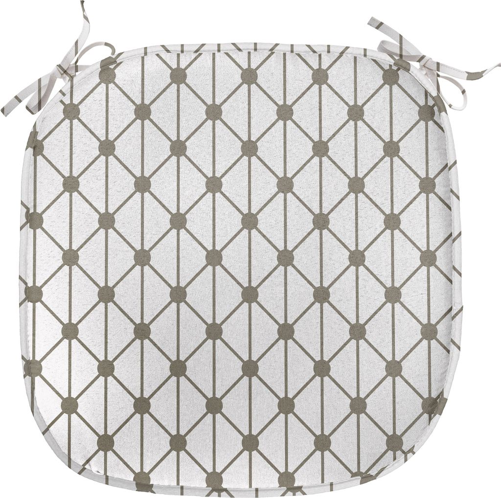 ABAKUHAUS Modern Polster für Esszimmerstühle, Geometrische Diamant-Formen, Dekoratives wasserfestes Kissen mit Riemen für Küchensitze, 40 cm x ...