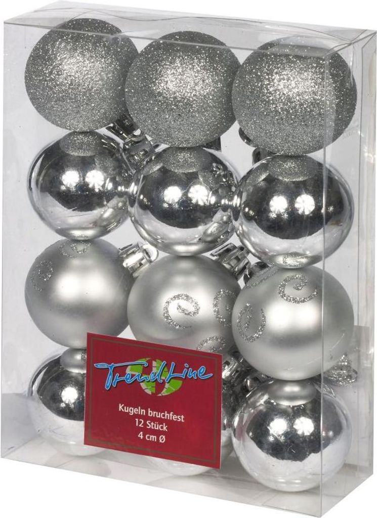 TrendLine Weihnachtskugeln bruchfest, langlebig Ø 4 cm Produktbild 