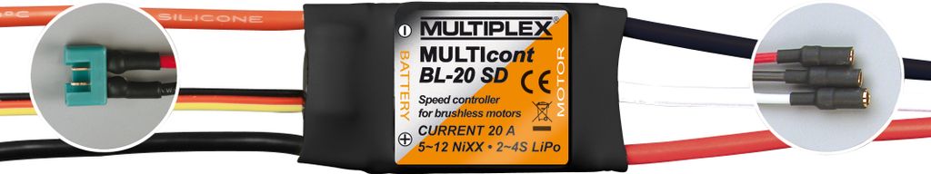 Multiplex Regler MULTIcont BL-20 SD Produktbild 
