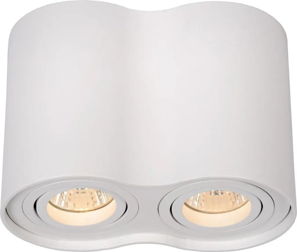 Spot en saillie cylindrique blanc TUBE Lucide GU10 pour Plafond LED