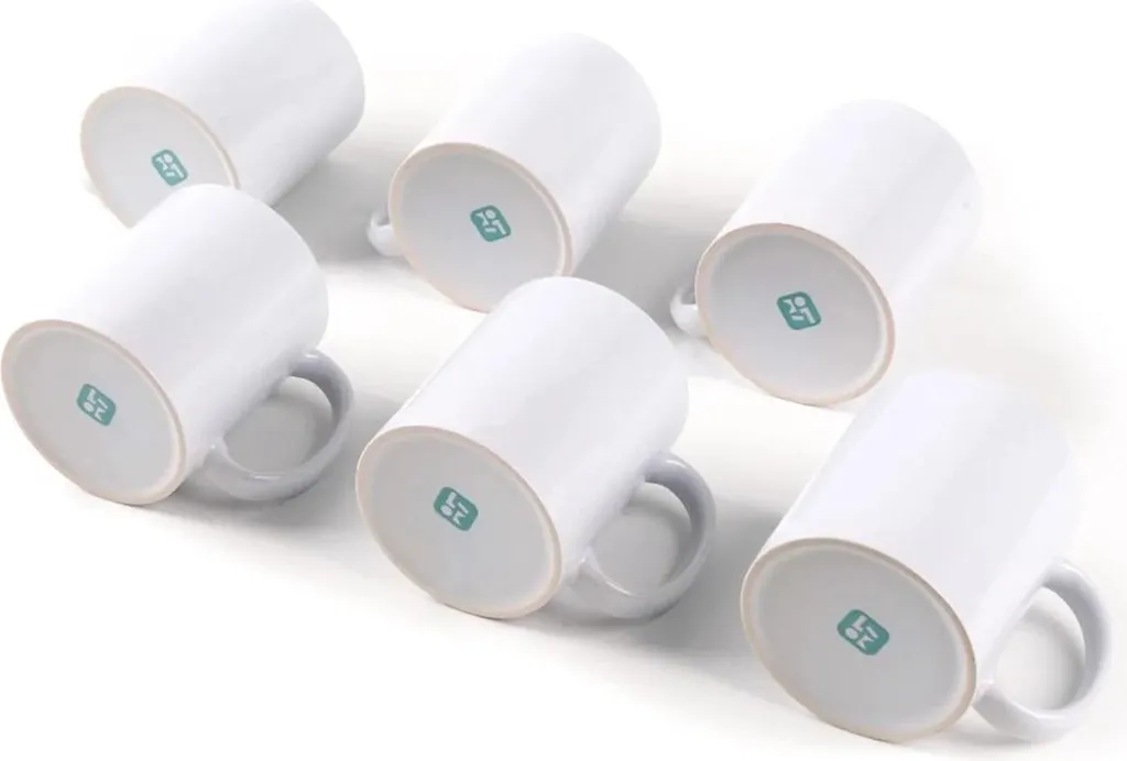 Tasses sublimation LOKLiK 325ml lot de 6 haute résistance chaleur