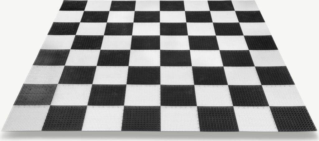 Schachbrett/Damebrett aus Gummi – 160 x 160 cm – 64 Teile – Robust und komplett – Passend für 30 und 45 cm große Schachfiguren von Ubergames