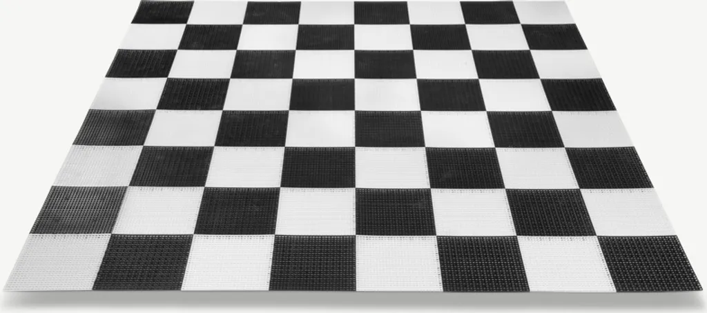 Jeu de Dames et Échecs Géant 240cm - Tapis Vinyle Souple et 64 Pions