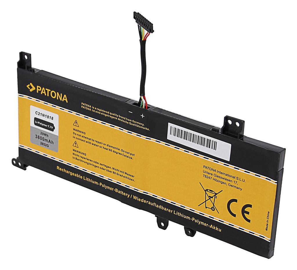 PATONA 2852, Akku, ASUS, Asus VivoBook 14 X412, VivoBook 14 X412D, VivoBook 14 X412DA, VivoBook 14 X412F, VivoBook 14...